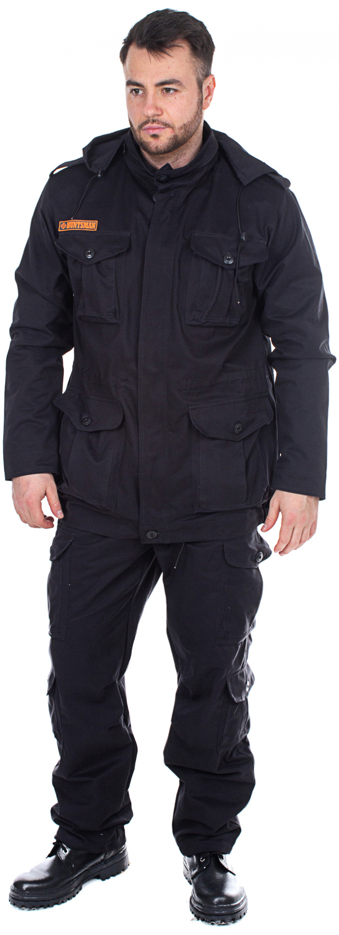 Купить костюм крафт (тк.хлопок,250) huntsman, черный в Москве - «Факел»